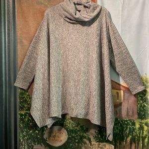 Fashion to Figure cowl neck sweater poncho style